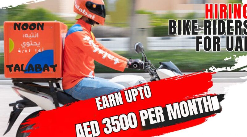 Bike Riders Jobs in UAE