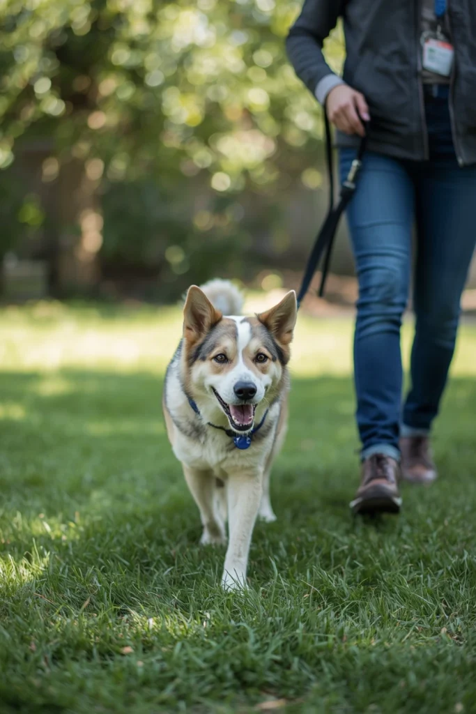 Start Leash Training in a Quiet Area