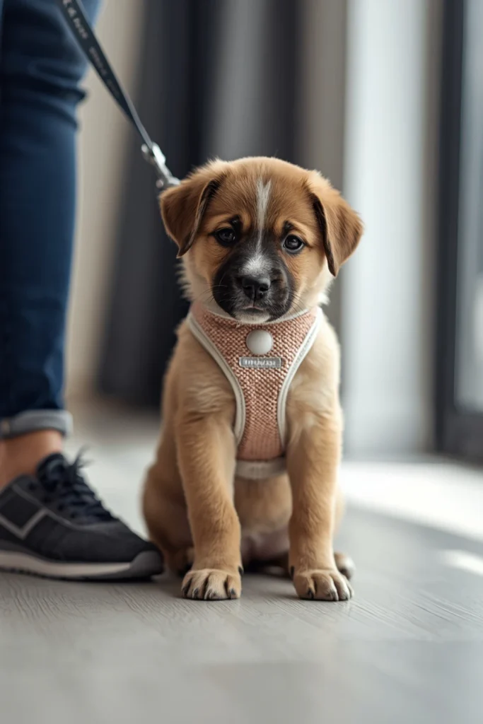 Introduce a Harness, Collar, and Leash