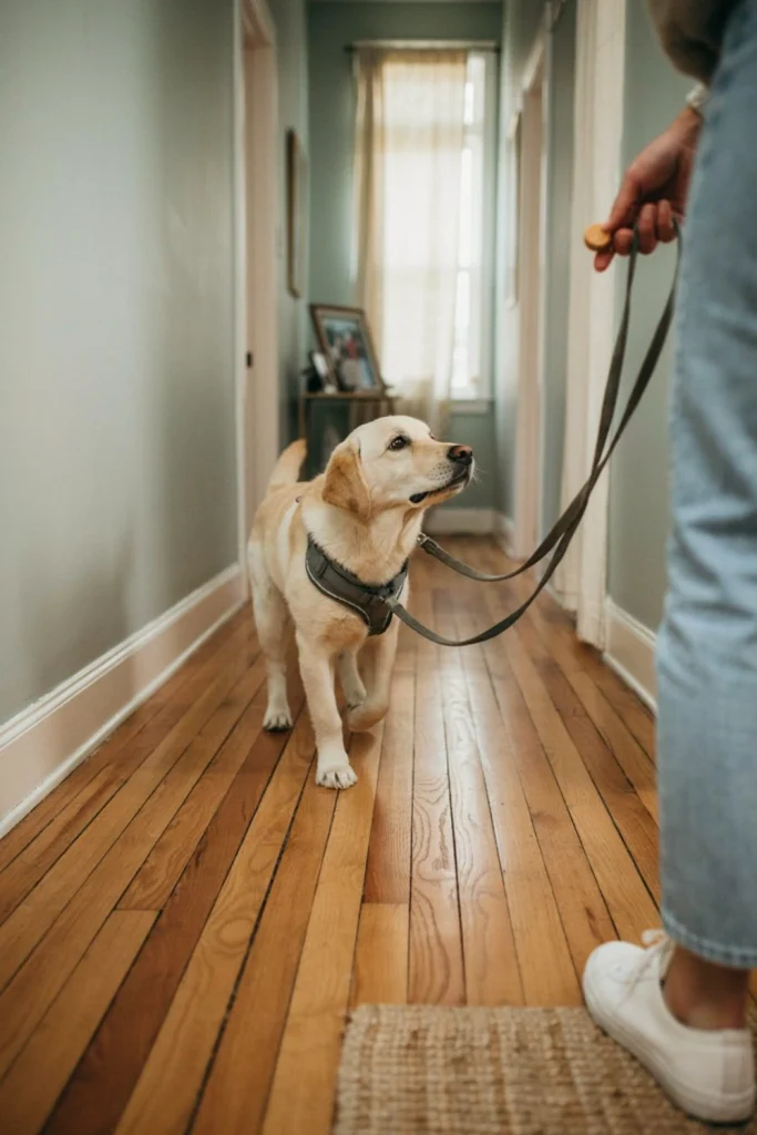 Teach Loose Leash Walking Indoors