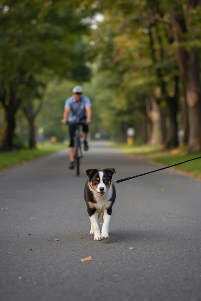 Teach Your Puppy to See Bicycles, Joggers, and Scooters Calmly