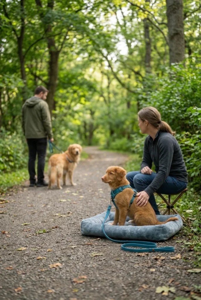 Practice Calm Behavior Around Other Dogs