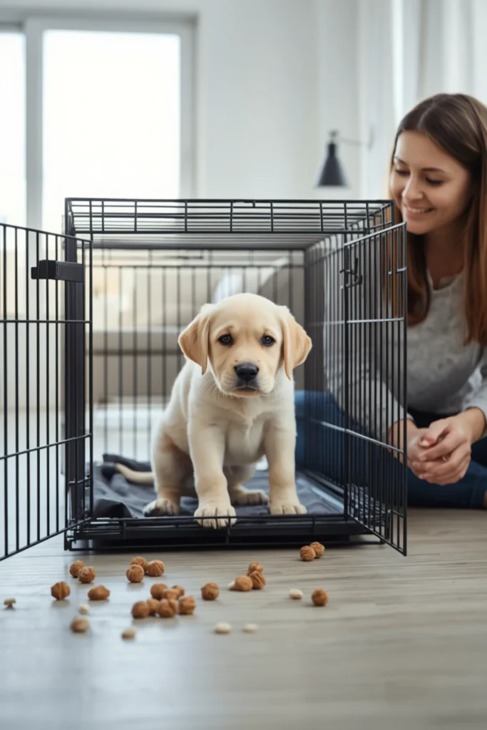 Let Your Puppy Explore the Crate