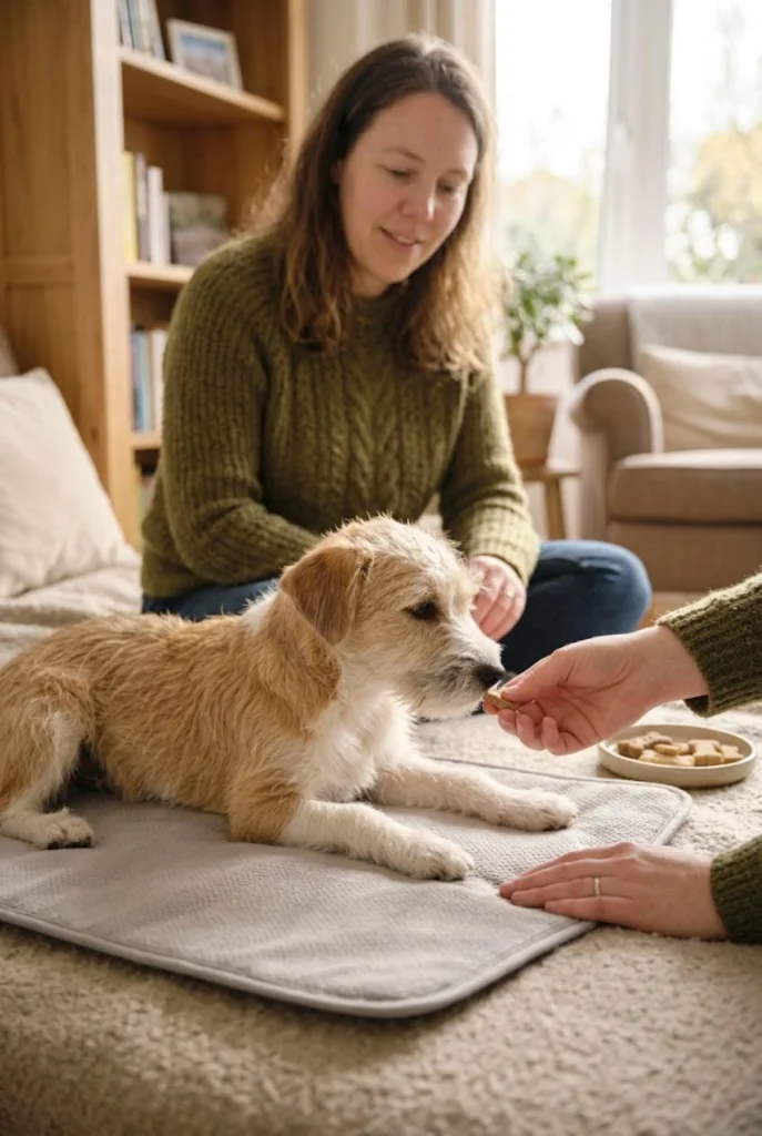 Teach Your Puppy to Settle on a Mat