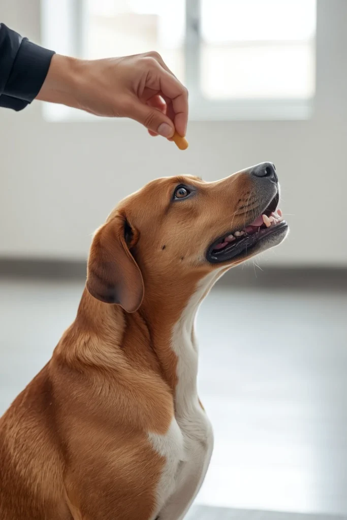 Move the Treat Over Your Dog's Head