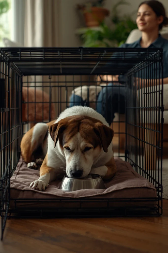 Feed Meals Near or Inside the Crate