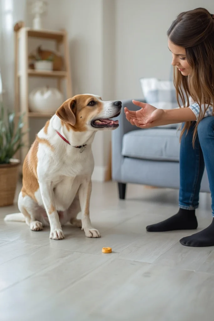 Practice With a Treat on the Floor