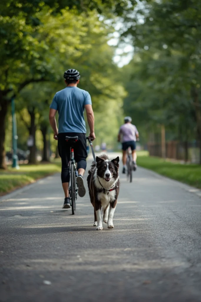 Socialize Your Dog With Passing Bicycles and Joggers