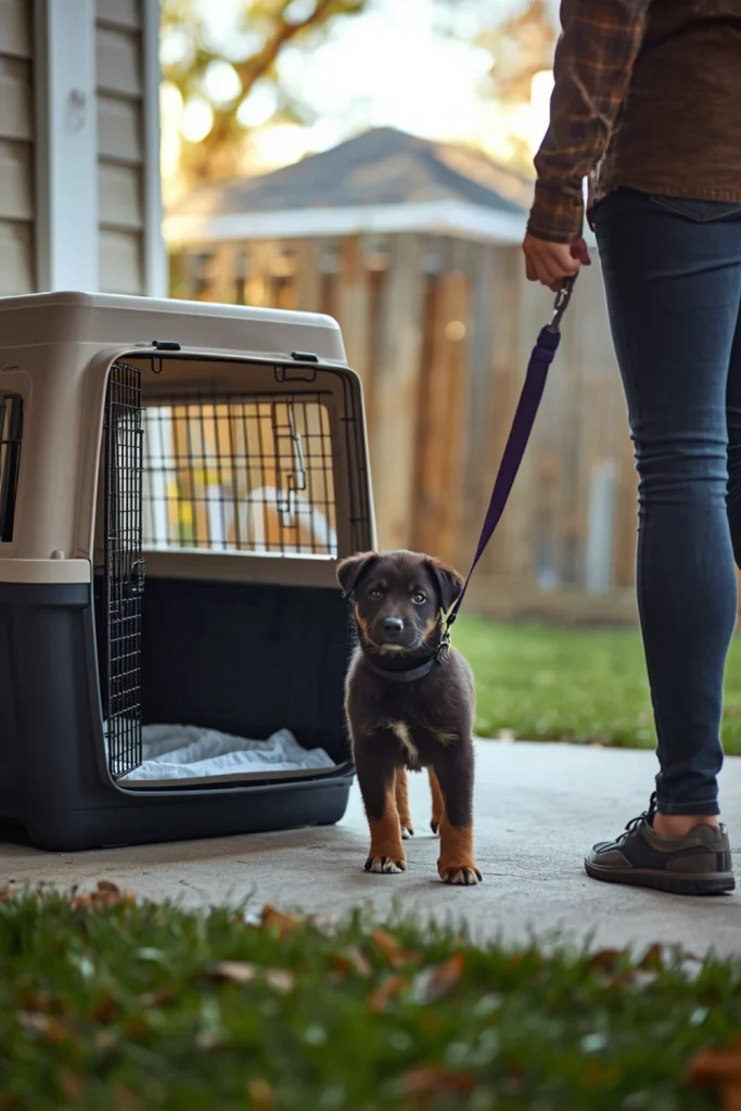 Include Potty Breaks Before and After Crate Time