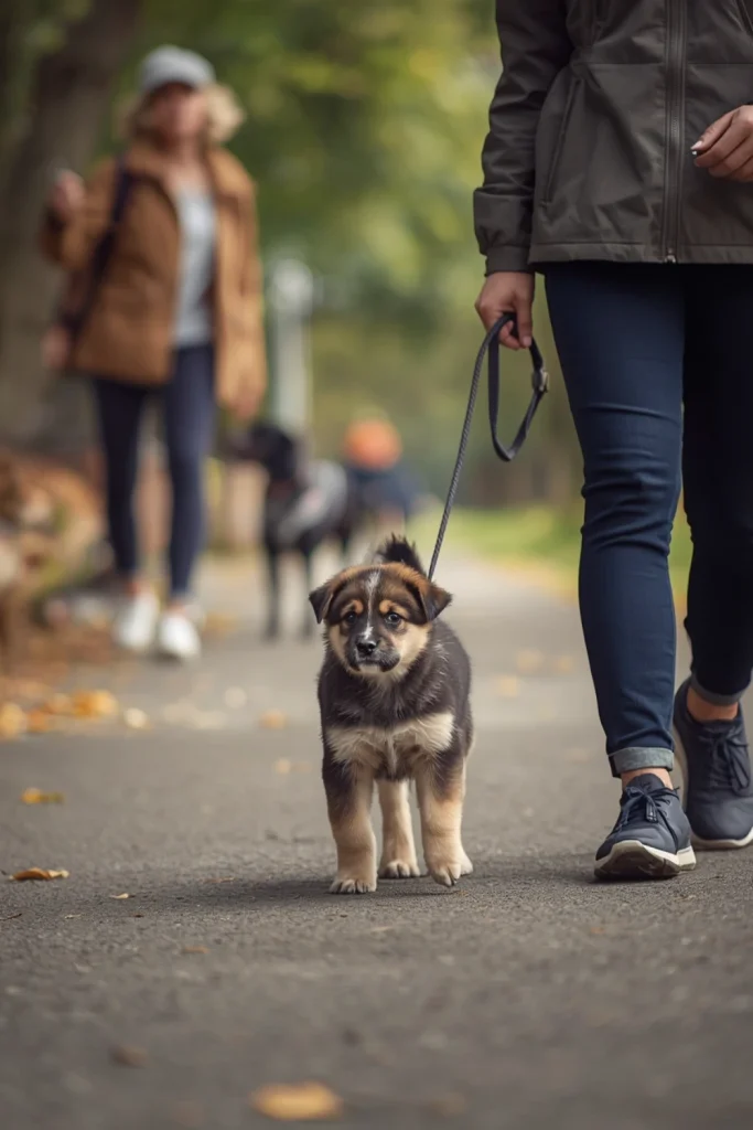 Practice Walking Past Mild Distractions