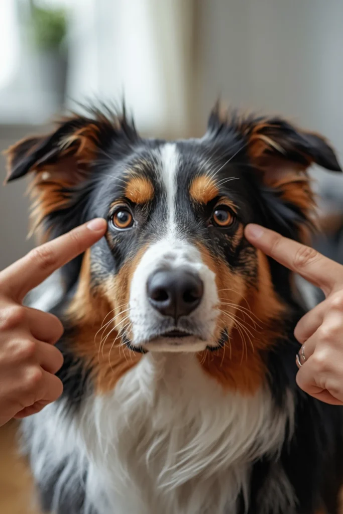 Two Fingers Pointing Toward the Eyes for Watch Me