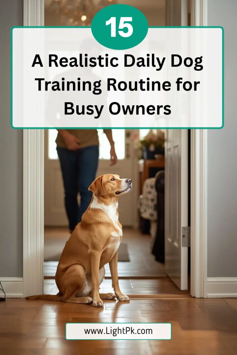 A Realistic Daily Dog Training Routine for Busy Owners